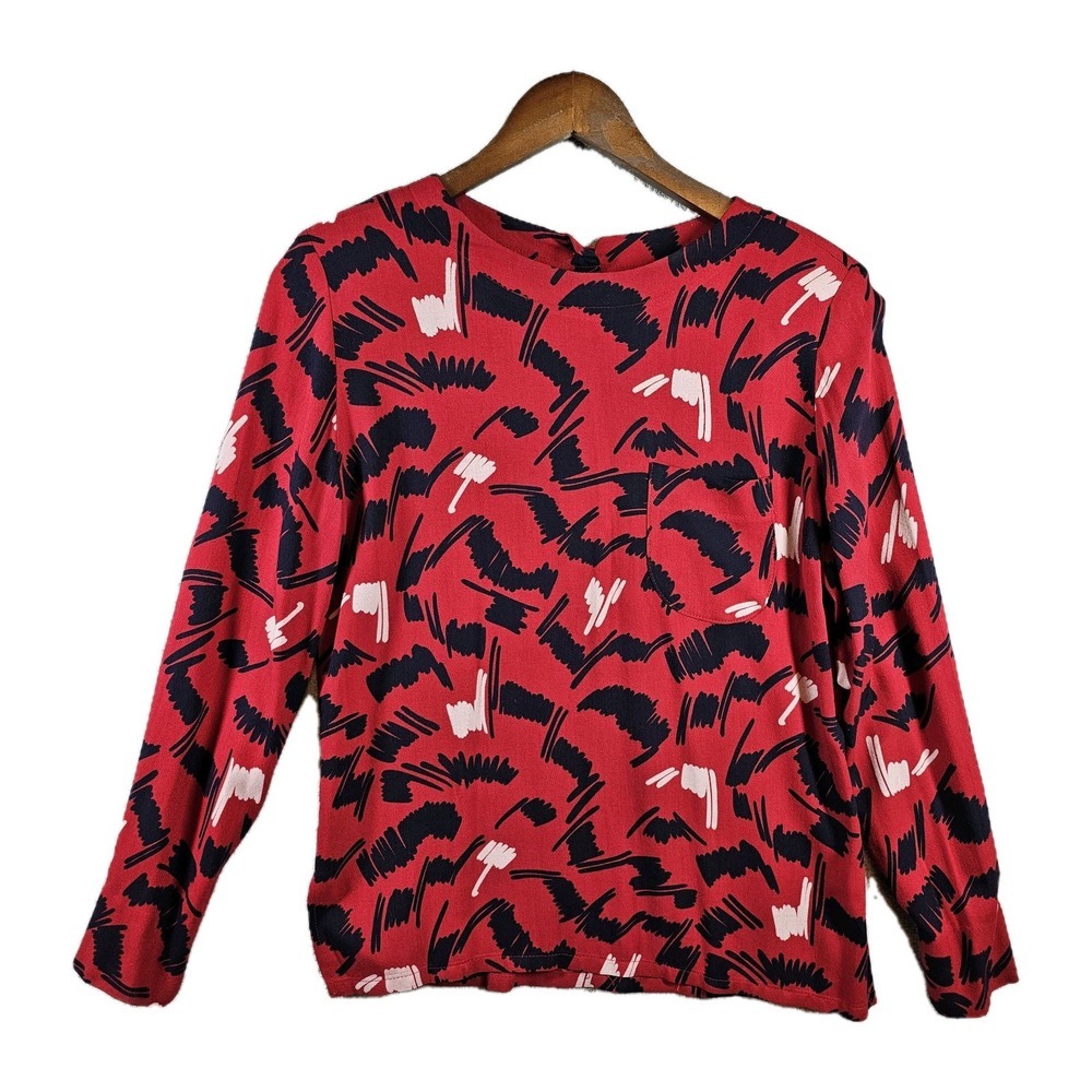 Pendleton Country Sophisticates VTG Top USA Abstract Red (See‎ Desc. for Size)